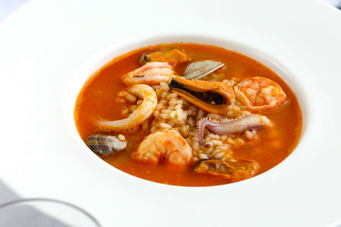 Arroz caldoso de mariscos